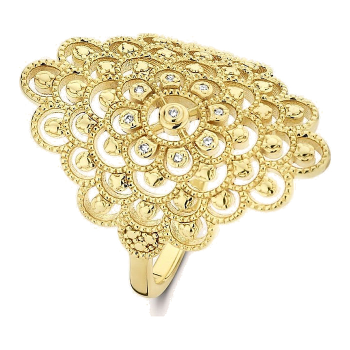 Zilveren ring goudkleurig verguld - Blessed Ring - Diamanti Per Tutti - Sterling Zilver 925