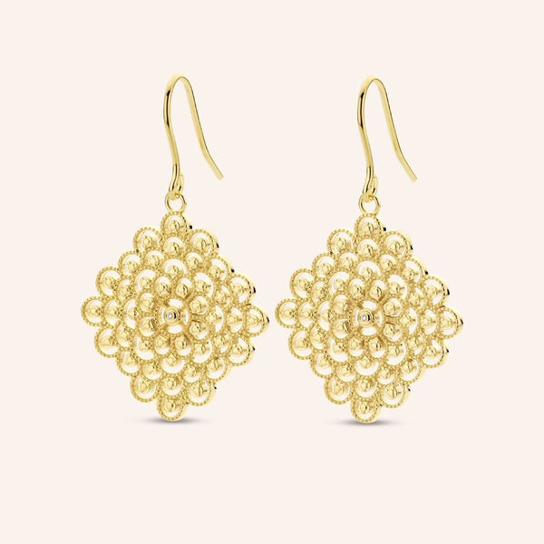 Zilveren oorstekers goudkleurig verguld - Diamanti Per Tutti -Blessed Earrings