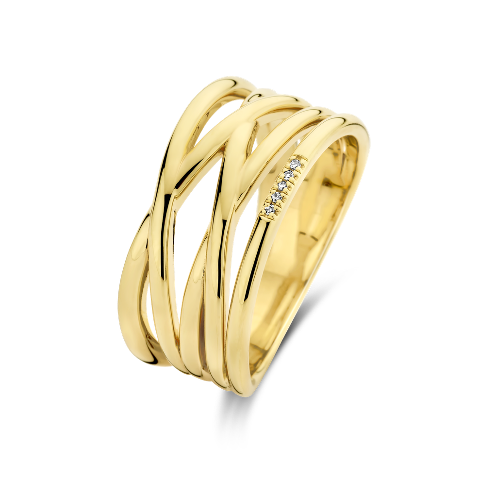 [M2392-3S5-S50] Linear Ring (Yellow Gold Plated, 50)