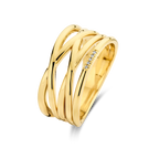 [M2392-3S5-S50] Linear Ring (Yellow Gold Plated, 50)