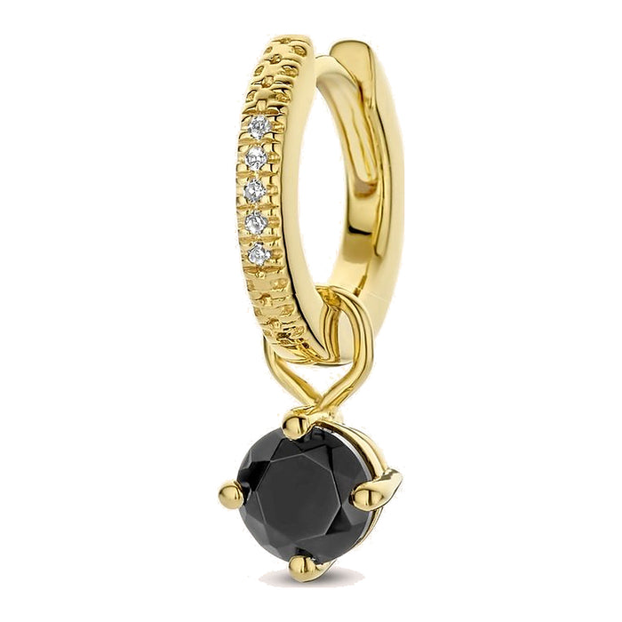 Zilveren oorstekers goudkleurig verguld - Shadow Hoops - Diamanti Per Tutti - Sterling Zilver 925