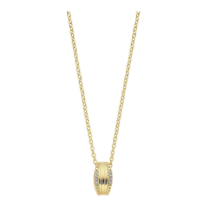 Zilveren ketting goudkleurig verguld - Vesper Necklace - Diamanti Per Tutti - Sterling Zilver 925