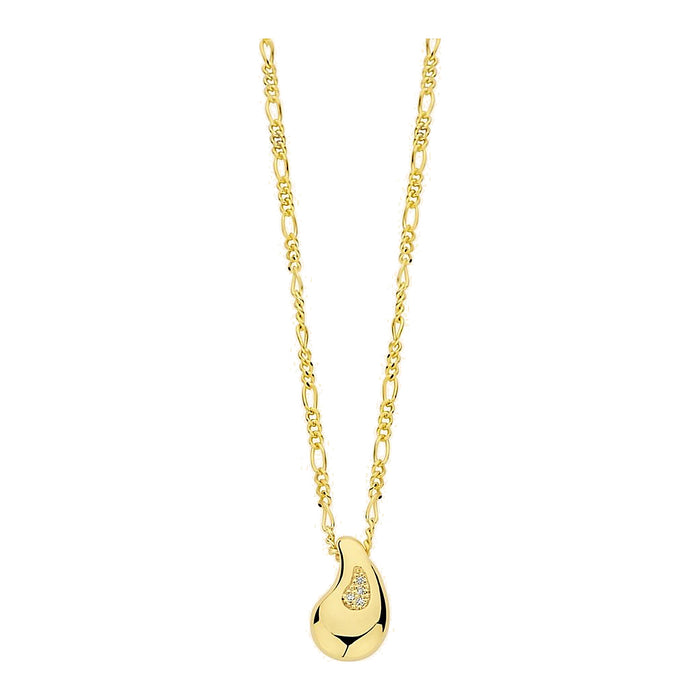 Zilveren ketting goudkleurig verguld - Honey Drip Necklace - Diamanti Per Tutti - Sterling Zilver 925