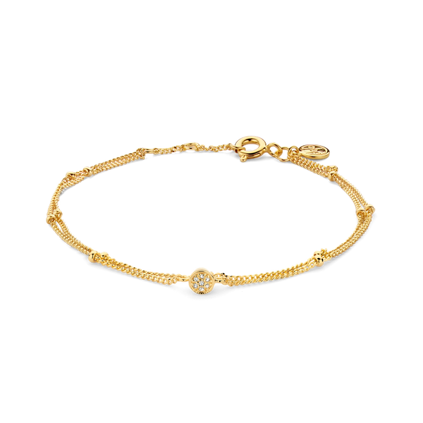 Zilveren armband goudkleurig verguld - Diamanti Per Tutti - First Beaded