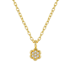 [M2533-3S3-S40S45] First Flower Necklace (Yellow Gold Plated)