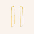 [M363-3S4-H01] Double Linea Earrings (Yellow Gold Plated)