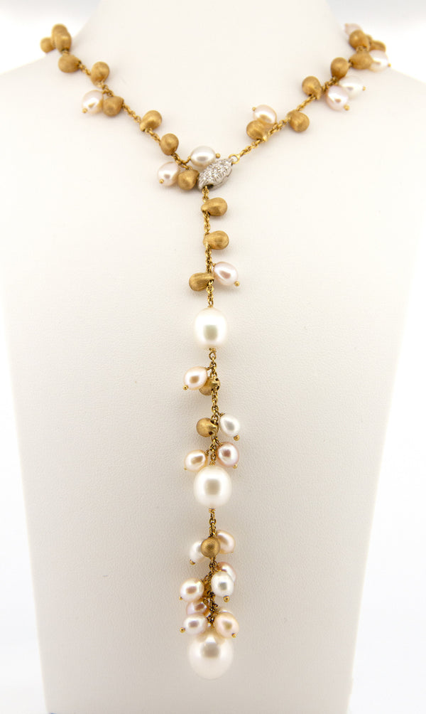 18 karaat geelgouden dames ketting - Marco Bicego - Acapulco Parel