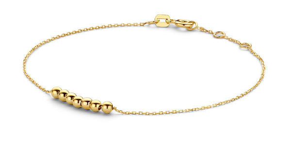 14 karaat geelgouden armband - Jackie - Mini Dots Bracelet