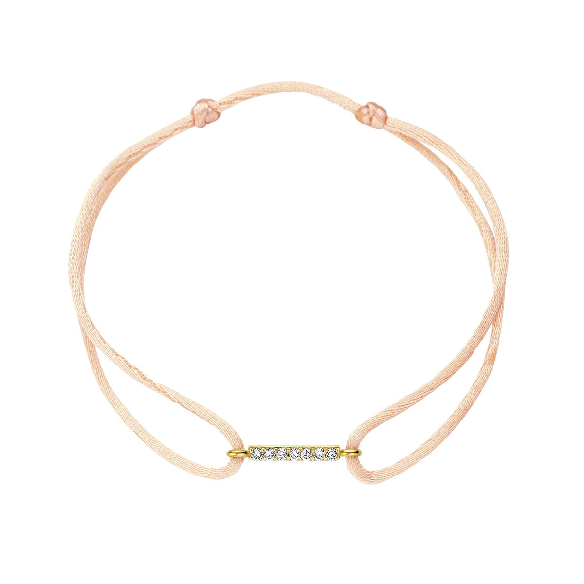 Armband Satin Diamondbar wit - Minioro - foto 1