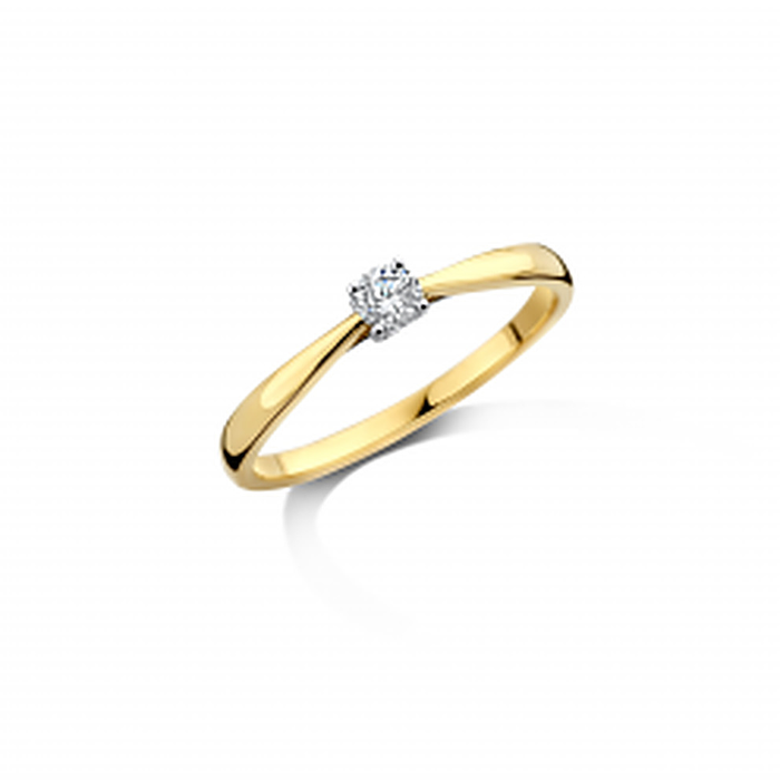 Mori Diamond LabGrown Collectie - 0,15ct - Hutjens - 14k Geelgoud