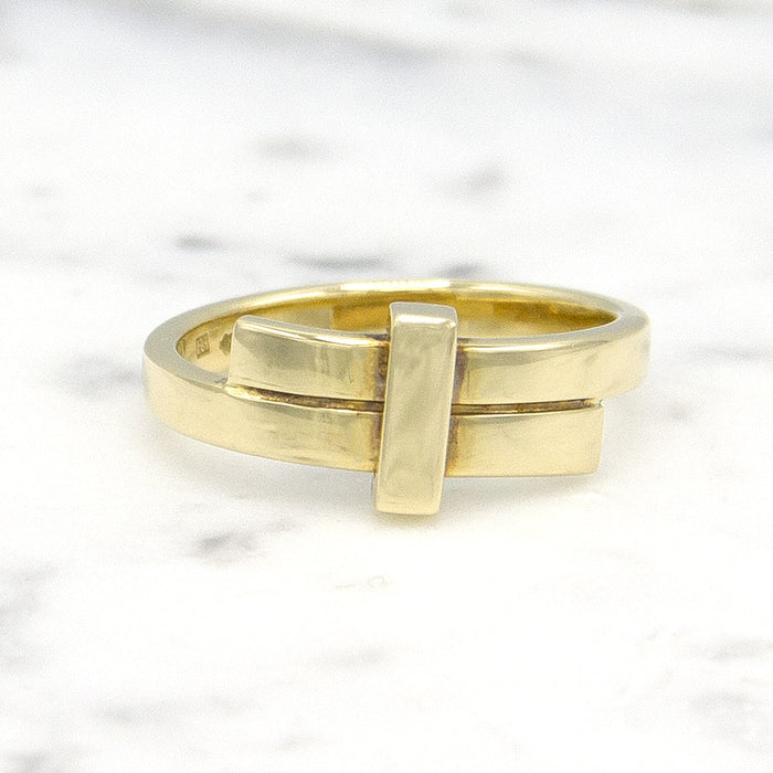 Geelgouden ring small - Mondria - Hutjens Mondria - 14k Geelgoud
