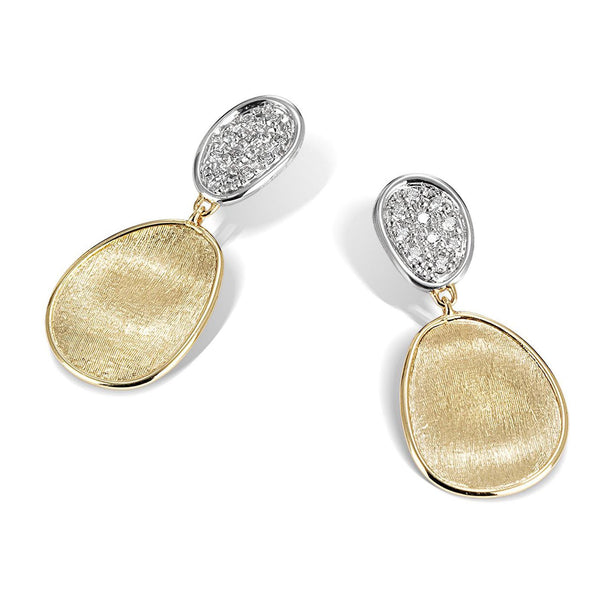 18 karaat geelgouden dames oorstekers - Marco Bicego - Lunaria  Diamant S