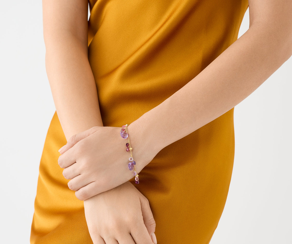 Marco Bicego Paradise armband met amethist 18k geelgoud