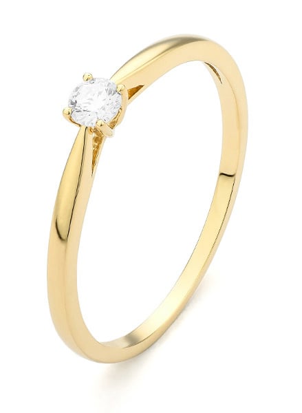 18 karaat geelgouden ring met diamant 0.05 crt. - Solitair - Geelgoud