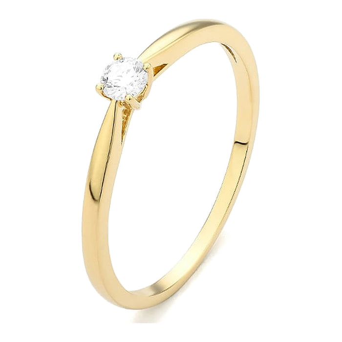 Met diamant 0.20 crt. - Solitair - Geelgoud - Hutjens Diamond - 18k Geelgoud