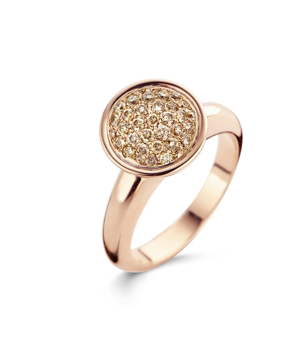 18 karaat roségouden dames ring - Capri met diamant 0,44 crt - Antonellis