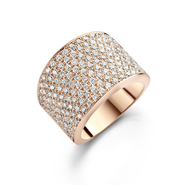 18 karaat 	roségouden dames ring  Bari met diamant 2,11ct - Antonellis