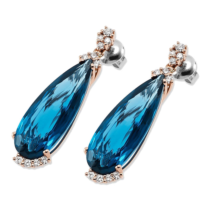 Met diamanten en Spinel - Blue Moon Collection - Ponte Vecchio - 18k Roségoud