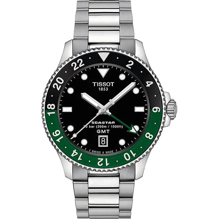 Seastar 1000 GMT - Tissot - Roestvrij Staal - T1208521105100