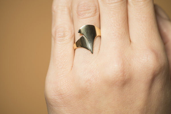 Gouden ring dames - Whisper - Geelgouden ring