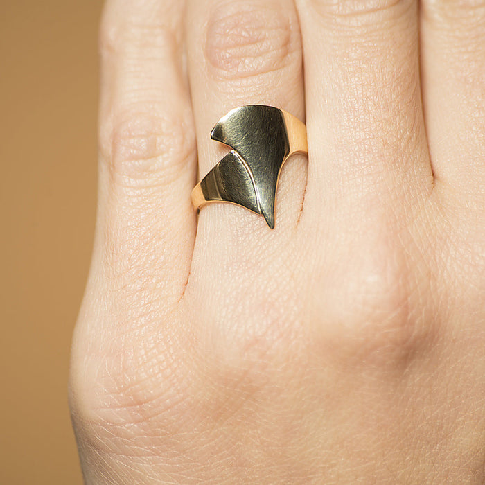Gouden ring dames - Whisper - Geelgouden ring - Hutjens - 14k Geelgoud