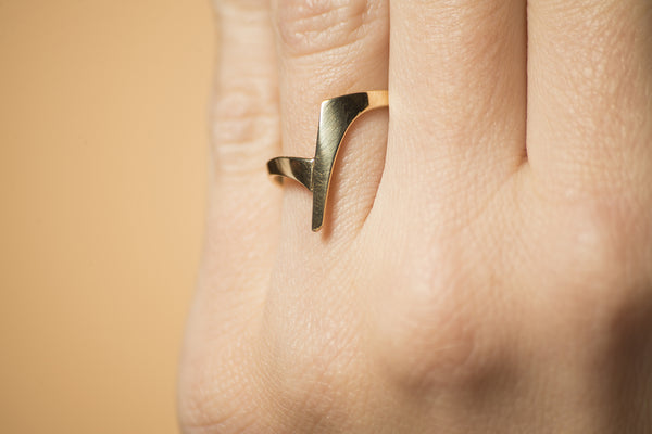 Gouden ring dames - Zwever - Klein -  Geelgoud