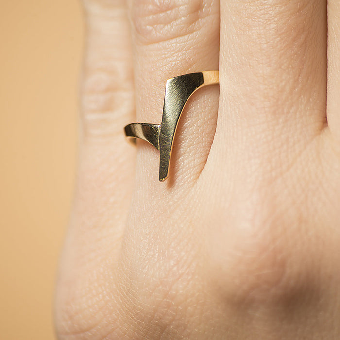 Gouden ring dames - Zwever - Klein -  Geelgoud - Hutjens Archi - 14k Geelgoud